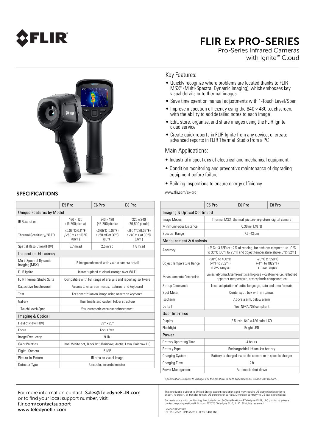 Teledyne FLIR E6 Pro Thermal Camera (9Hz) - obrazek 3